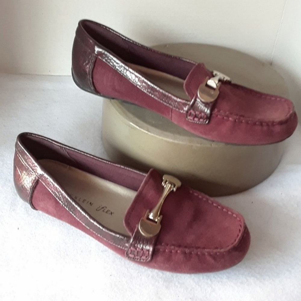 Anne Klein AKMeg Wine Suede Loafer